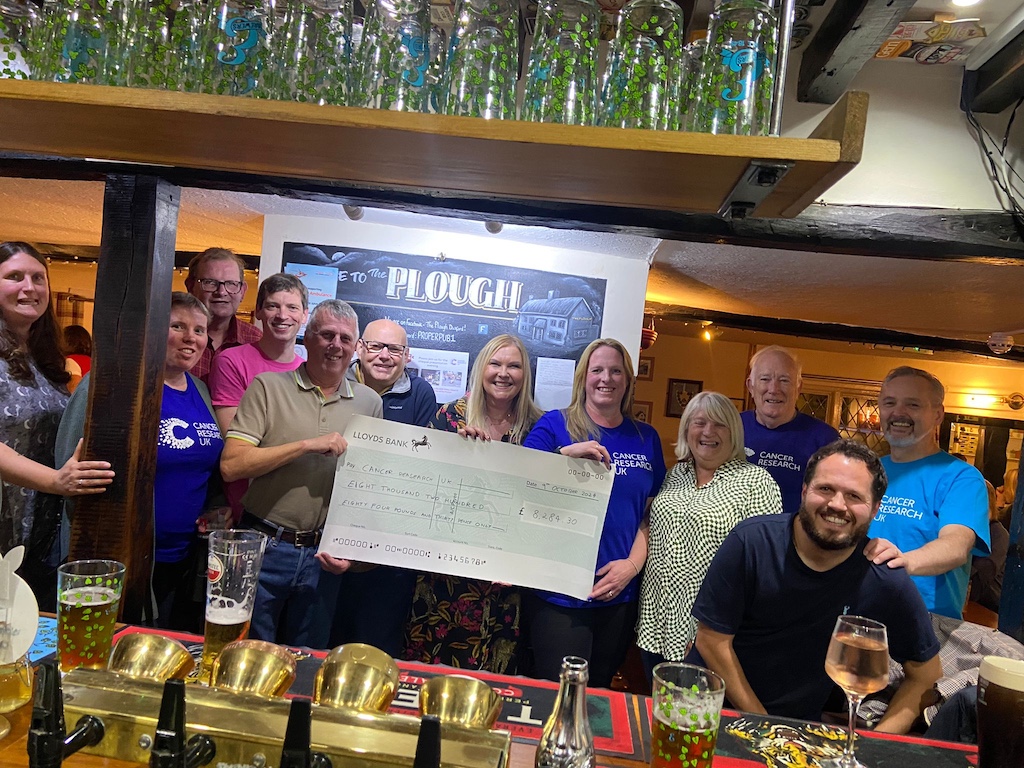 2024 Cheque Presentation to CRUK and total