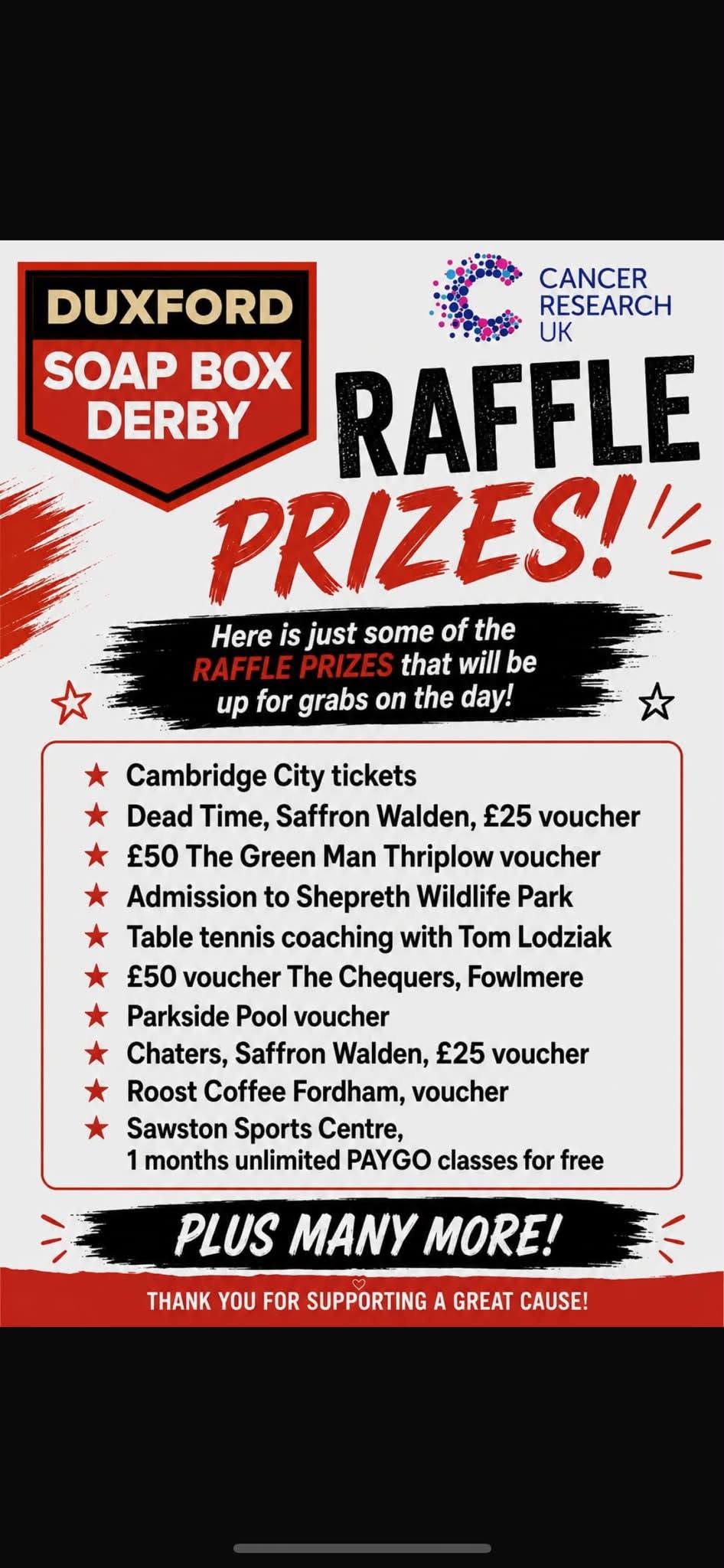 Raffle prizes