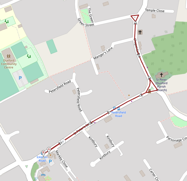 Race 2: 12 to 15 year olds race route